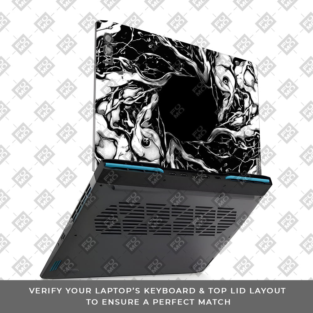 Spiderman Web Black Lenovo LOQ 2023 15IRH8, 15APH8 3D Laptop Skin