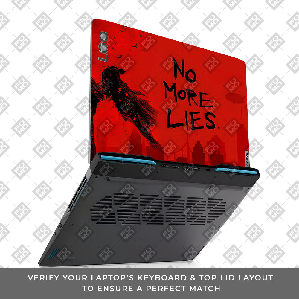 Batman No More Lies Lenovo LOQ 2023 15IRH8, 15APH8 3D Laptop Skin