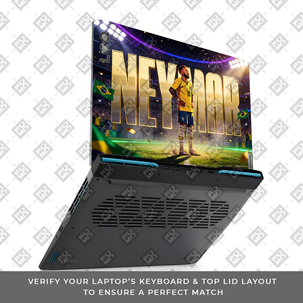 Neymar Golden Aura Lenovo LOQ 2023 15IRH8, 15APH8 3D Laptop Skin