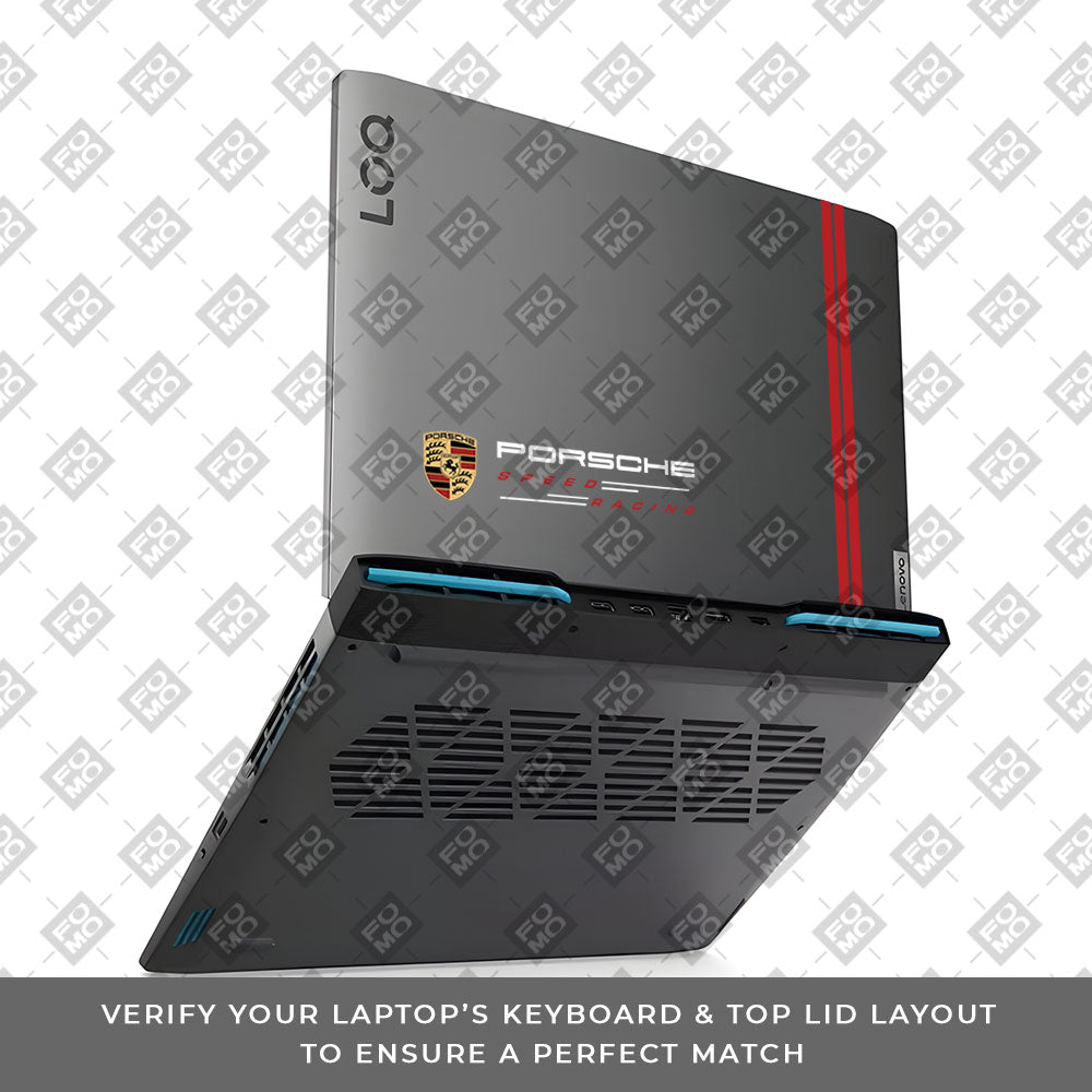 Transparent Porsche Motorsport Graphic Lenovo LOQ 2023 15IRH8, 15APH8 Laptop Skin