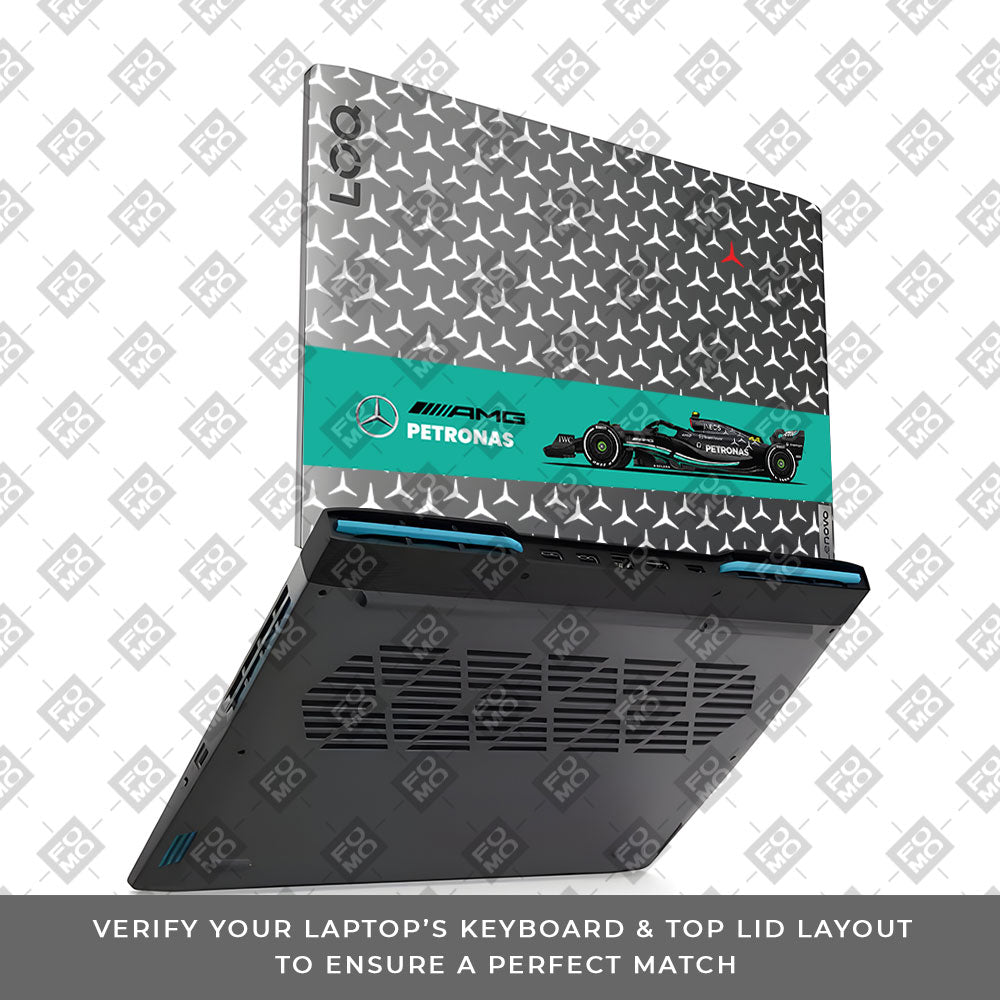 Transparent Mercedes AMG F1 Lenovo LOQ 2023 15IRH8, 15APH8 Laptop Skin