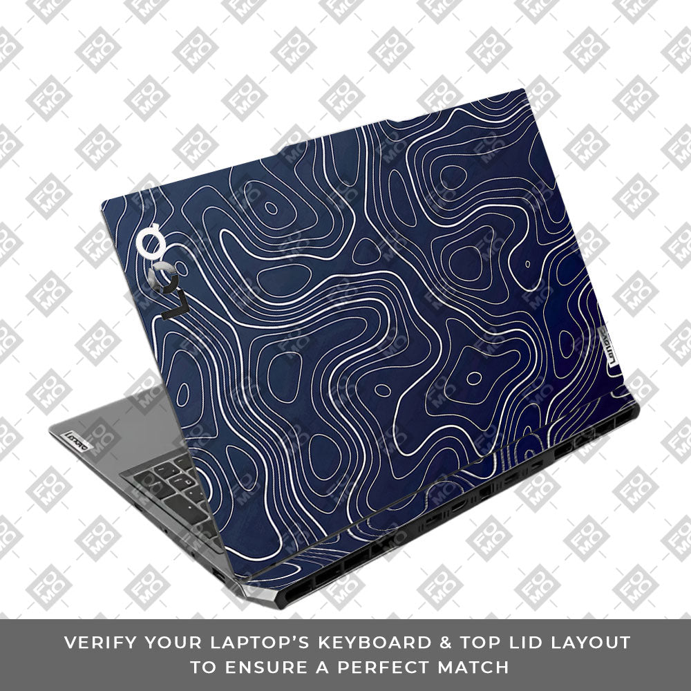 Fluid Lines Design Lenovo LOQ 2024, 2025 3D Laptop Skin