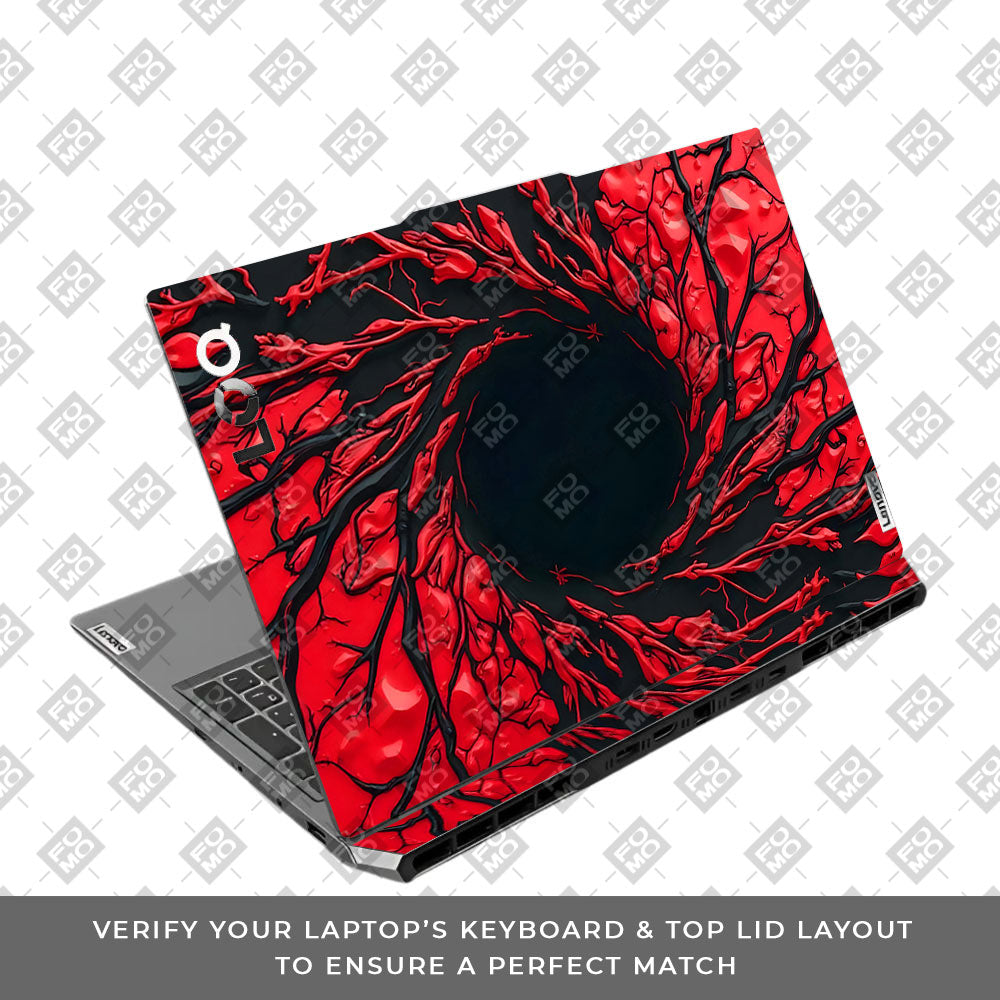Spiderman Web Red Lenovo LOQ 2024, 2025 3D Laptop Skin