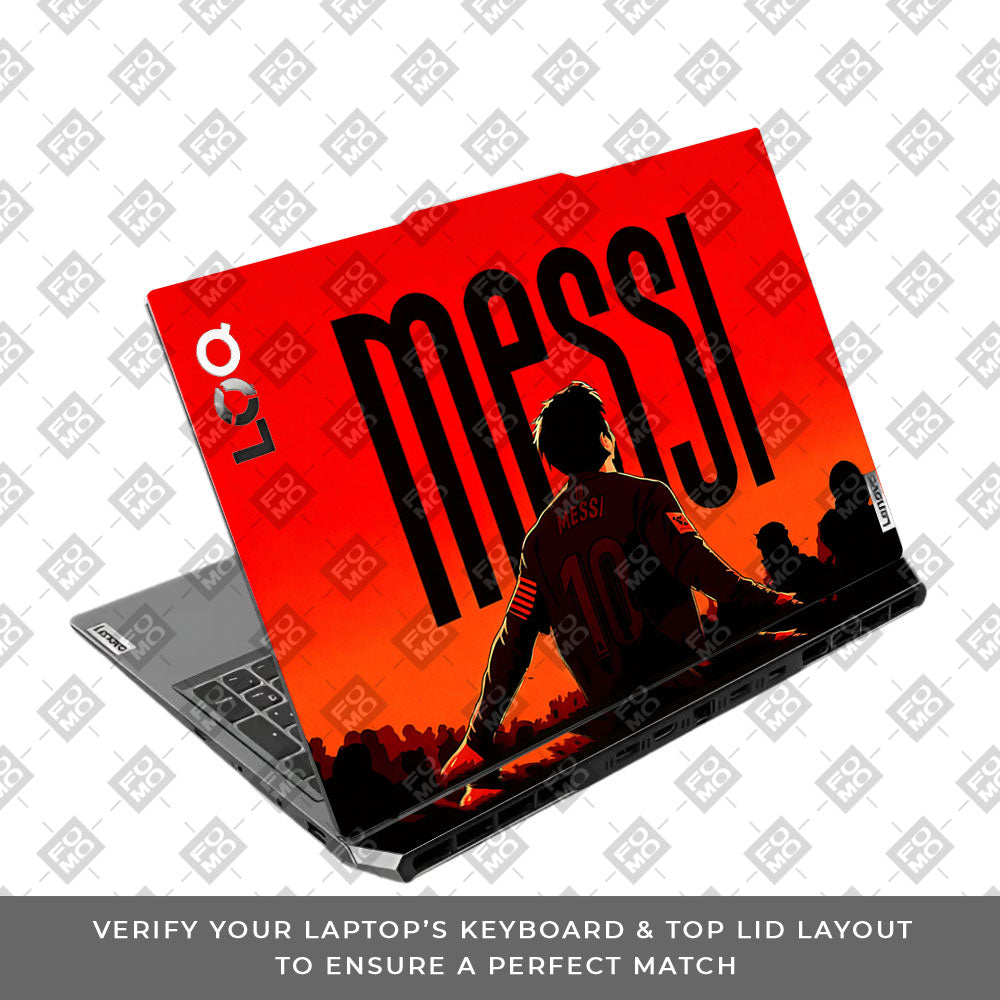 Messi Red Aura Lenovo LOQ 2024, 2025 3D Laptop Skin