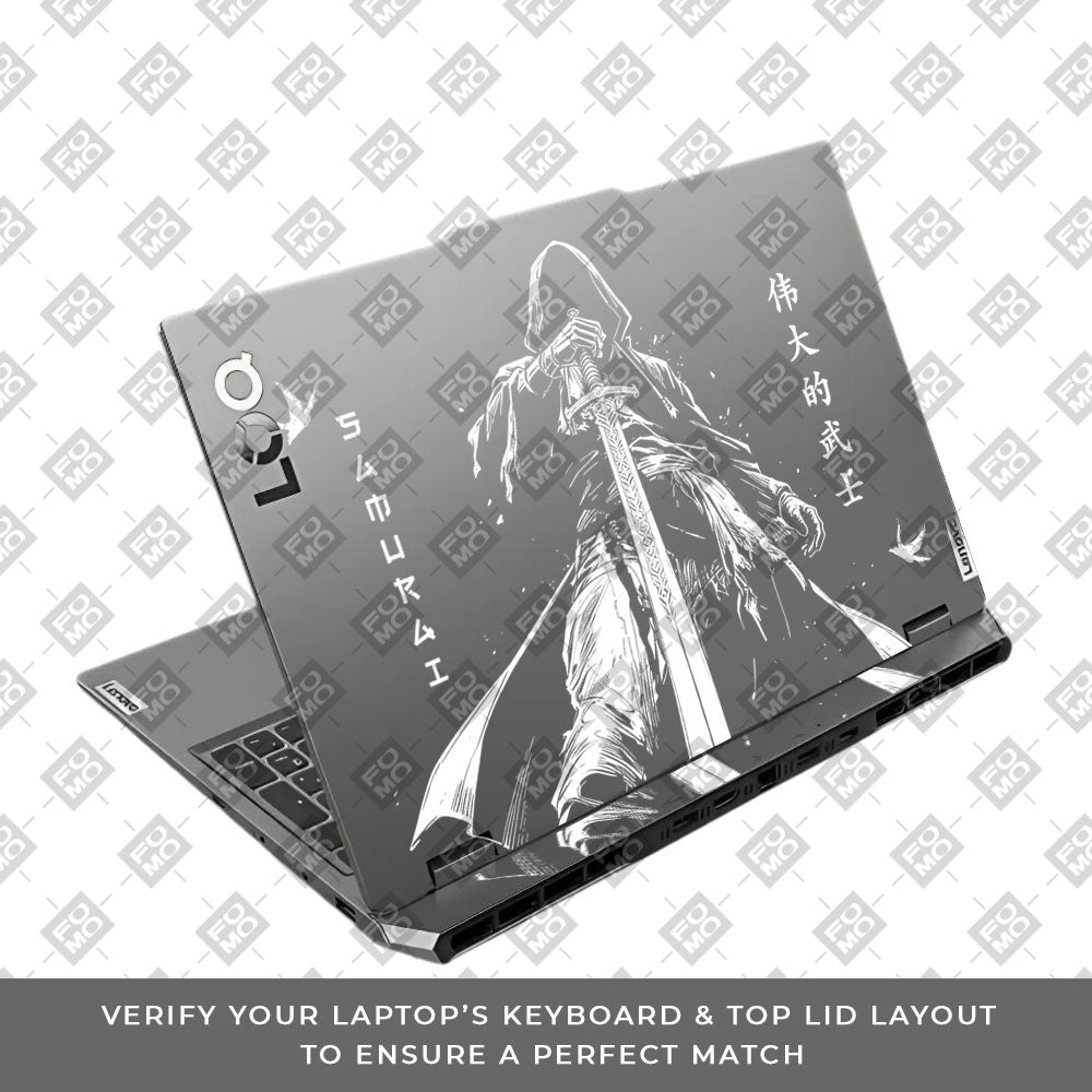 Transparent Ghost Samurai Lenovo LOQ 2024, 2025 Laptop Skin
