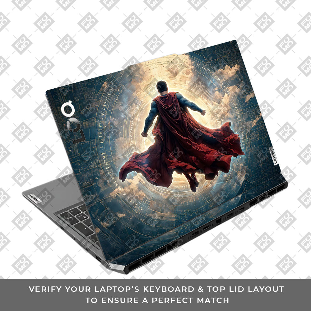 Superman Flying Beyond the Cosmos Lenovo LOQ 2024, 2025 3D Laptop Skin