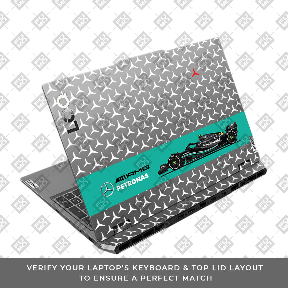 Transparent Mercedes AMG F1 Lenovo LOQ 2024, 2025 Laptop Skin