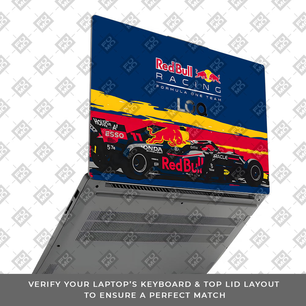 Red Bull Racing Formula One Team Lenovo LOQ Essential 15IAX9E 3D Laptop Skin