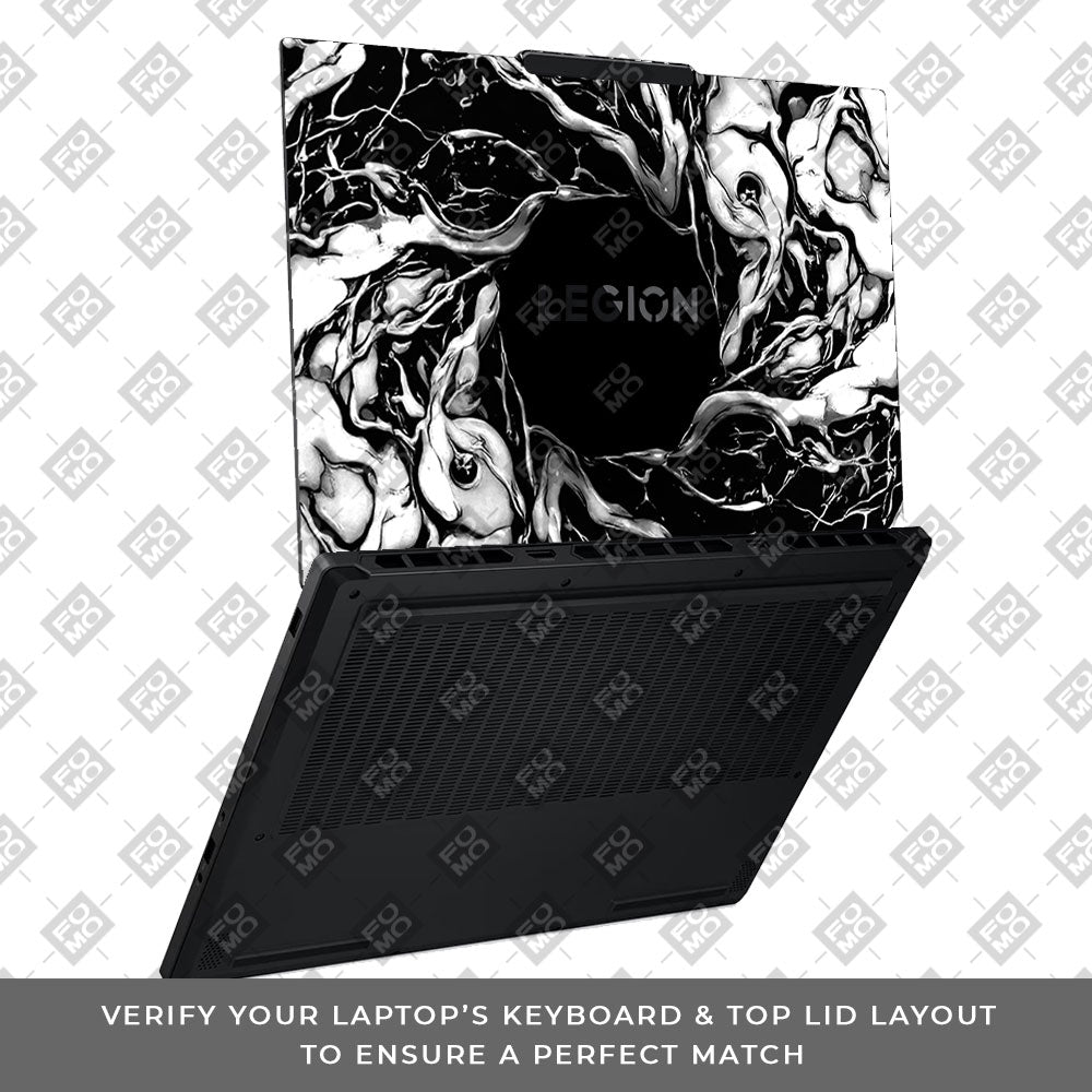 Spiderman Web Black Lenovo Legion 5 15AHP10 3D Laptop Skin