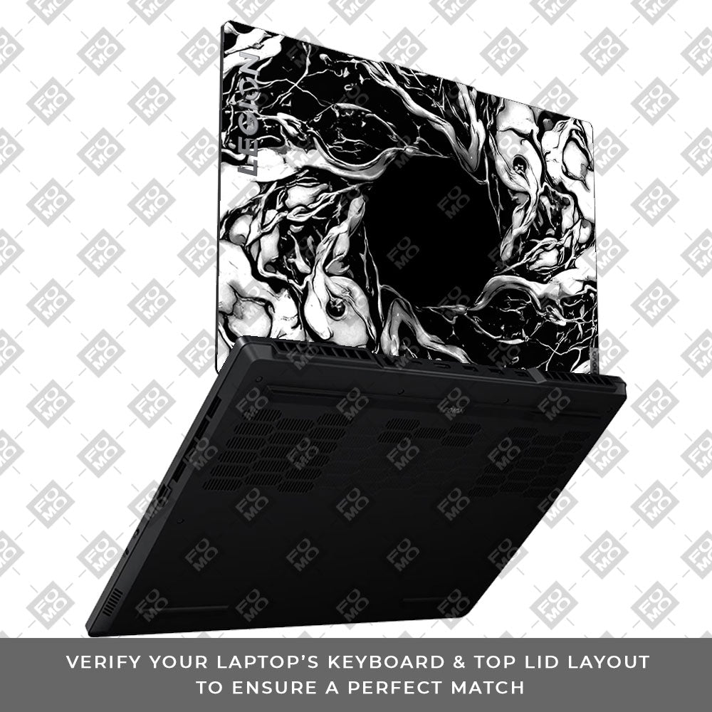 Spiderman Web Black Lenovo Legion 5 15ARP8 3D Laptop Skin