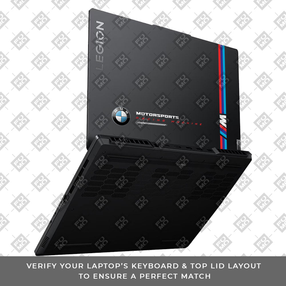 Transparent BMW Racing Graphic Lenovo Legion 5 15ARP8 Laptop Skin