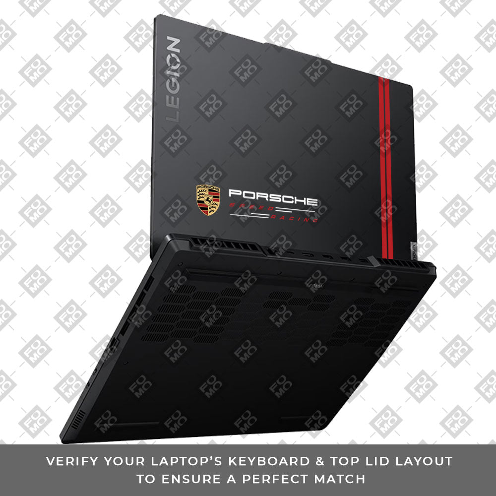 Transparent Porsche Motorsport Graphic Lenovo Legion 5 15ARP8 Laptop Skin