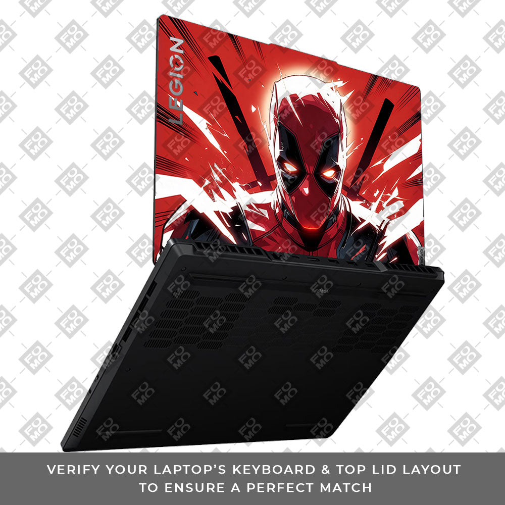 Deadpool Red Fury Lenovo Legion 5 15ARP8 3D Laptop Skin