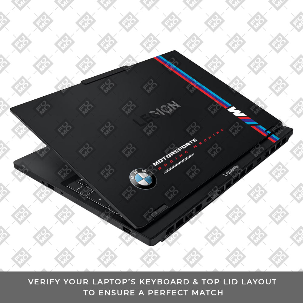 Transparent BMW Racing Graphic Lenovo Legion 5 15IAX10 Laptop Skin