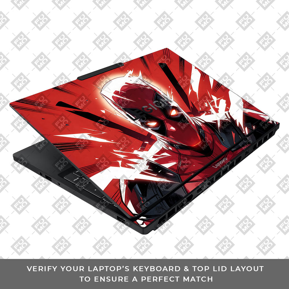 Deadpool Red Fury Lenovo Legion 5 15IAX10 3D Laptop Skin
