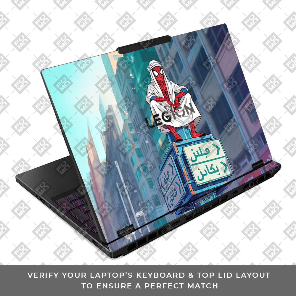 Arabian Spider Man Lenovo Legion 5 15IRX10 3D Laptop Skin