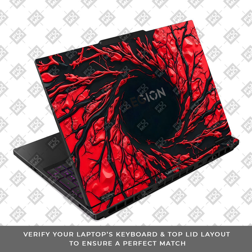 Spiderman Web Red Lenovo Legion 5 15IRX10 3D Laptop Skin