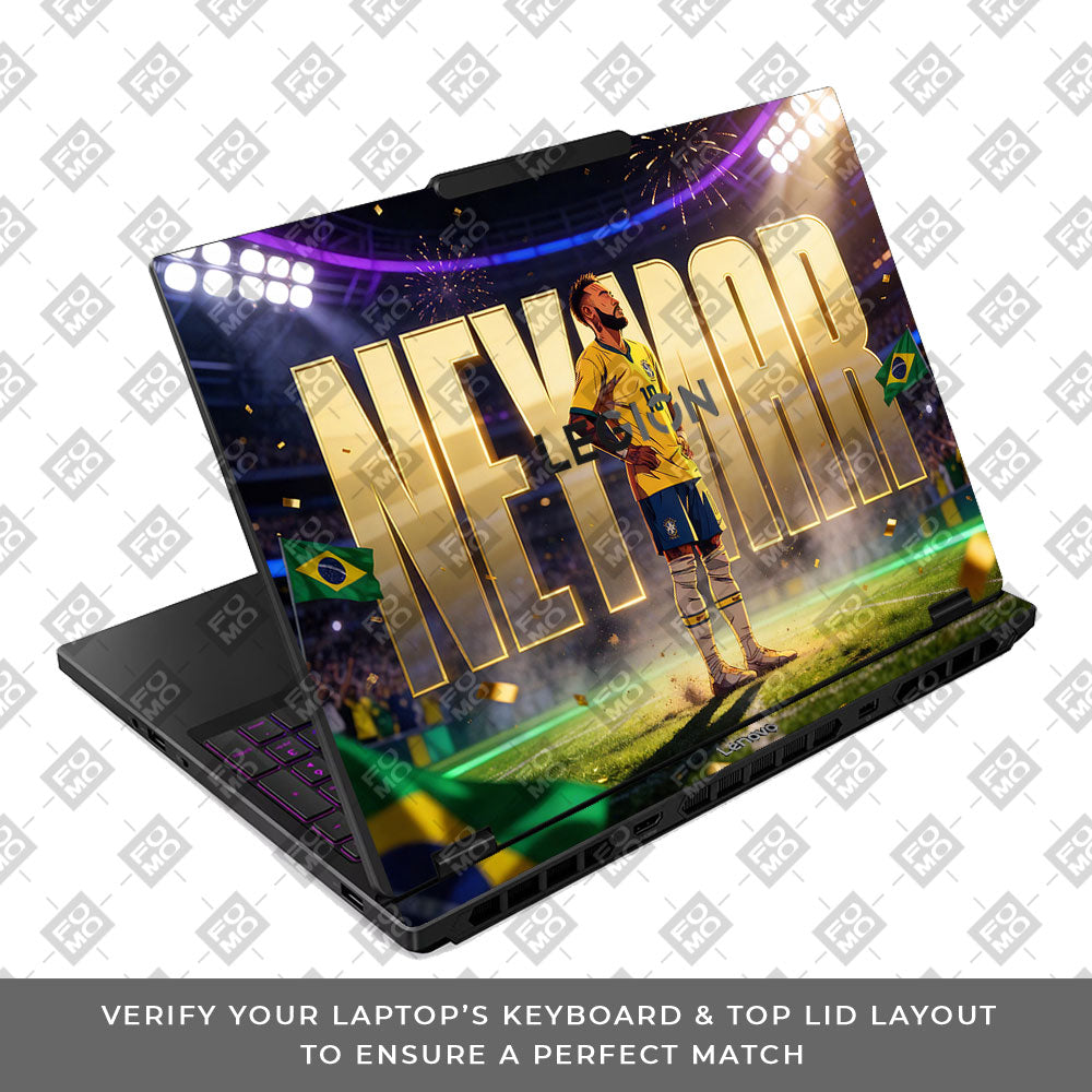 Neymar Golden Aura Lenovo Legion 5 15IRX10 3D Laptop Skin