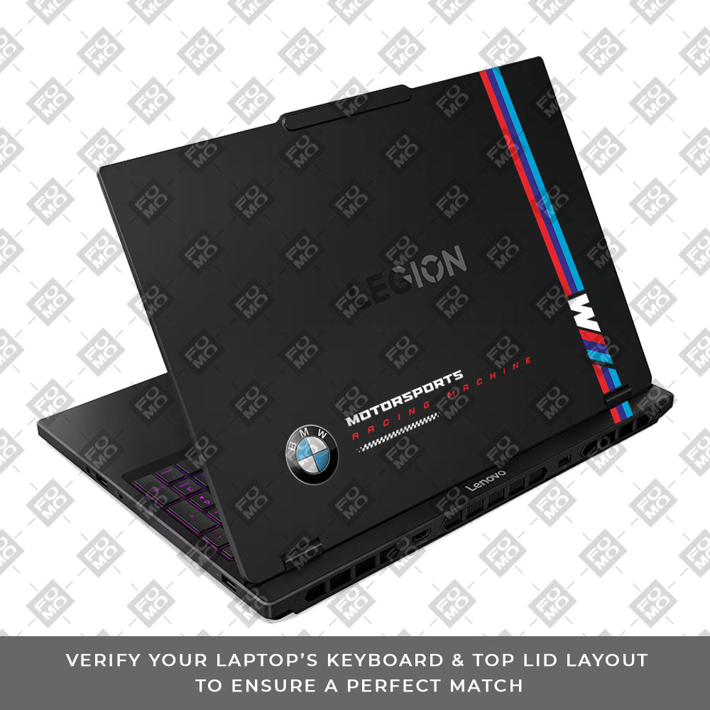 Transparent BMW Racing Graphic Lenovo Legion 5 15IRX10 Laptop Skin
