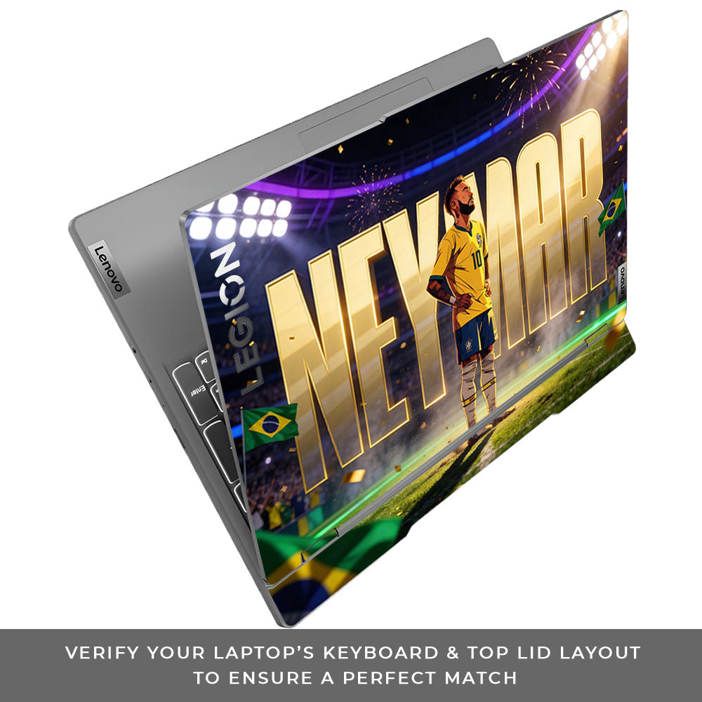 Neymar Golden Aura Lenovo Legion 5 15IRX9 3D Laptop Skin