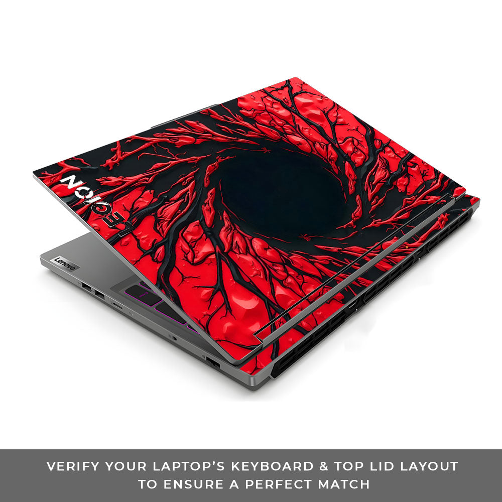Spiderman Web Red Lenovo Legion 5 16IRX9 3D Laptop Skin
