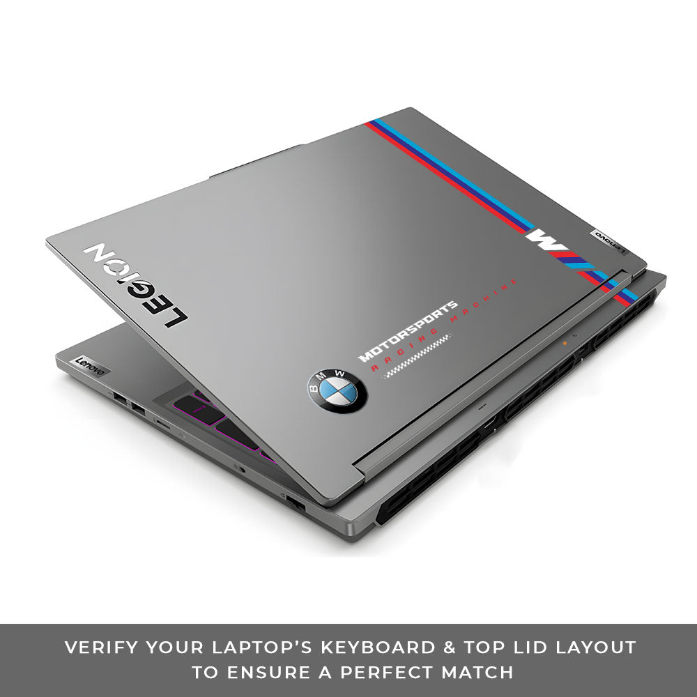 Transparent BMW Racing Graphic Lenovo Legion 5 16IRX9 Laptop Skin