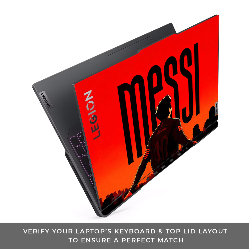 Messi Red Aura Lenovo Legion 5 Pro 16IRX8 and 16IRX9 3D Laptop Skin