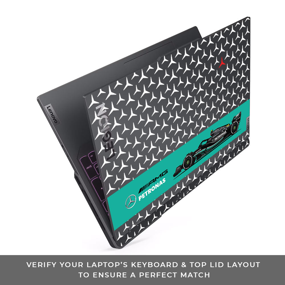 Transparent Mercedes AMG F1 Lenovo Legion 5 Pro 16IRX8 and 16IRX9 Laptop Skin