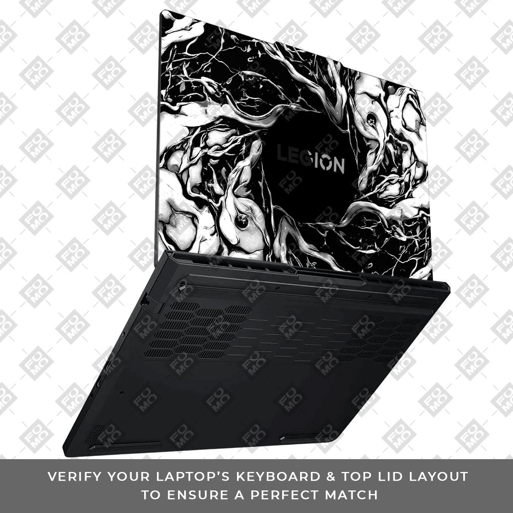 Spiderman Web Black Lenovo Legion Pro 5 16ADR10 3D Laptop Skin
