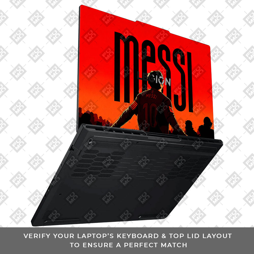 Messi Red Aura Lenovo Legion Pro 5 16ADR10 3D Laptop Skin