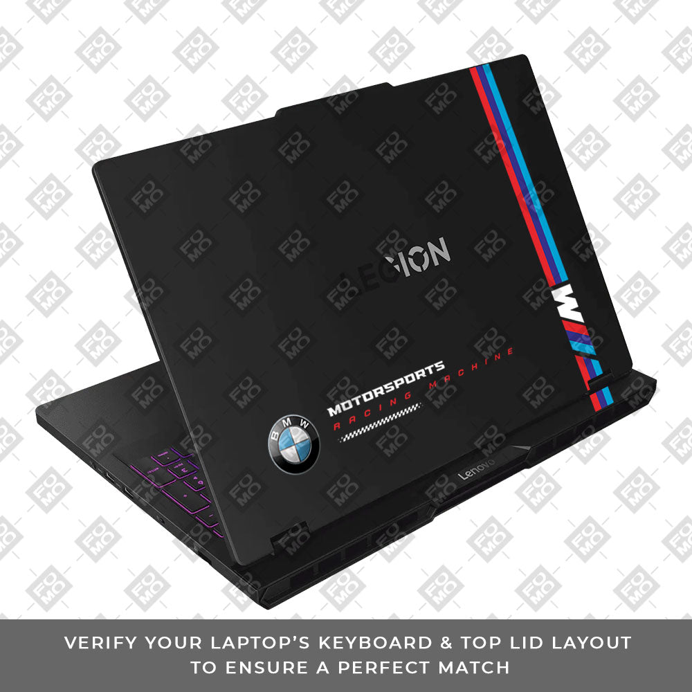 Transparent BMW Racing Graphic Lenovo Legion Pro 5 16AFR10 Laptop Skin
