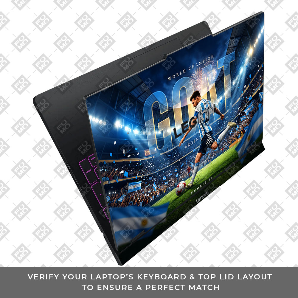 Messi World Champ Energy Lenovo Legion Pro 5 16IAX10 3D Laptop Skin