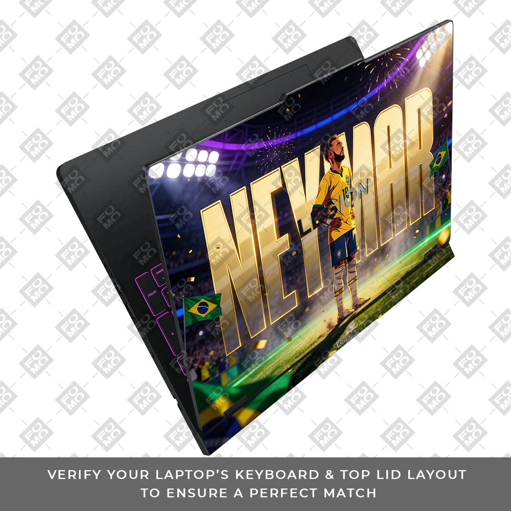Neymar Golden Aura Lenovo Legion Pro 5 16IAX10 3D Laptop Skin