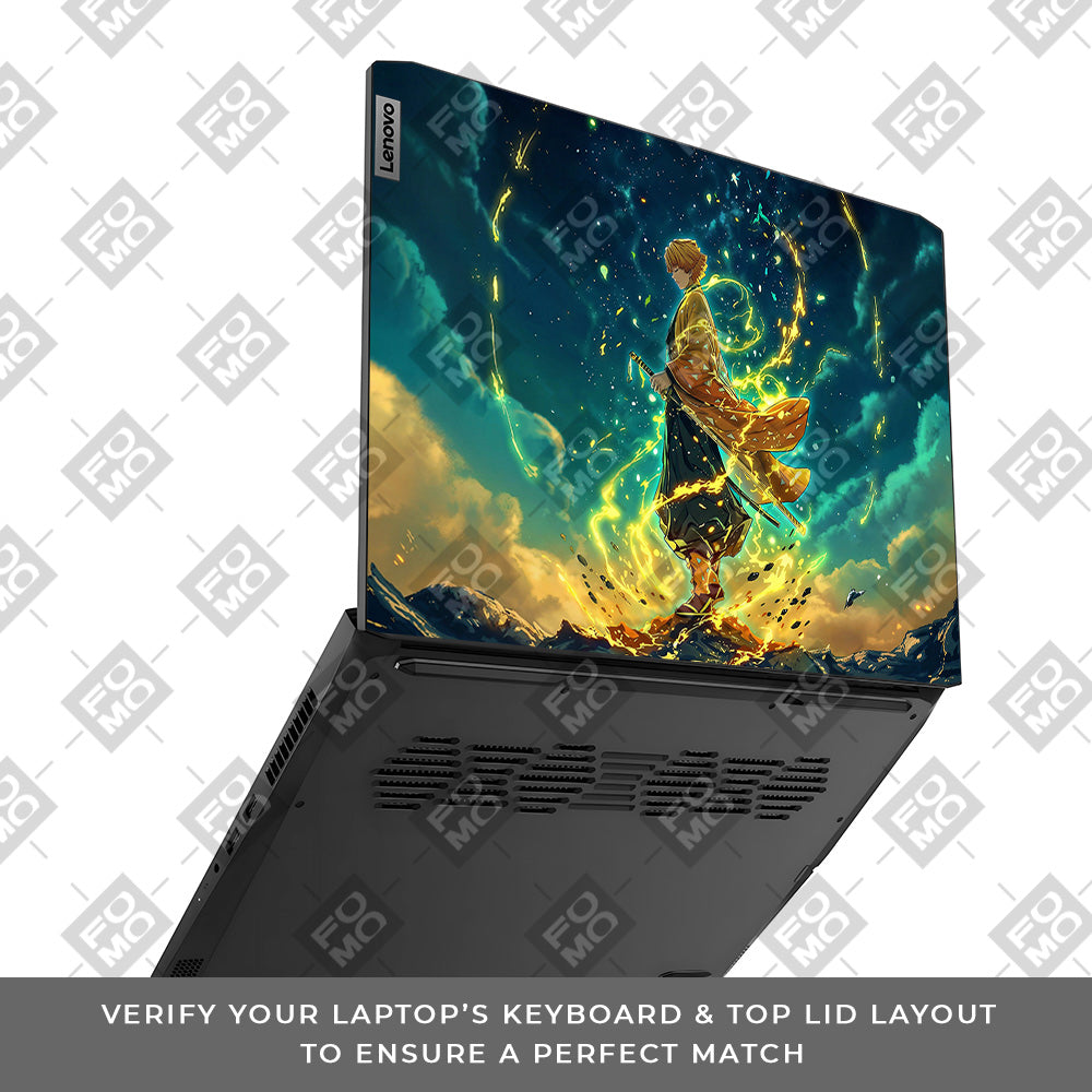 Zenitsu Thunder God Lenovo IdeaPad Gaming 3 15ACH6 and 15IHU6 Laptop Skin