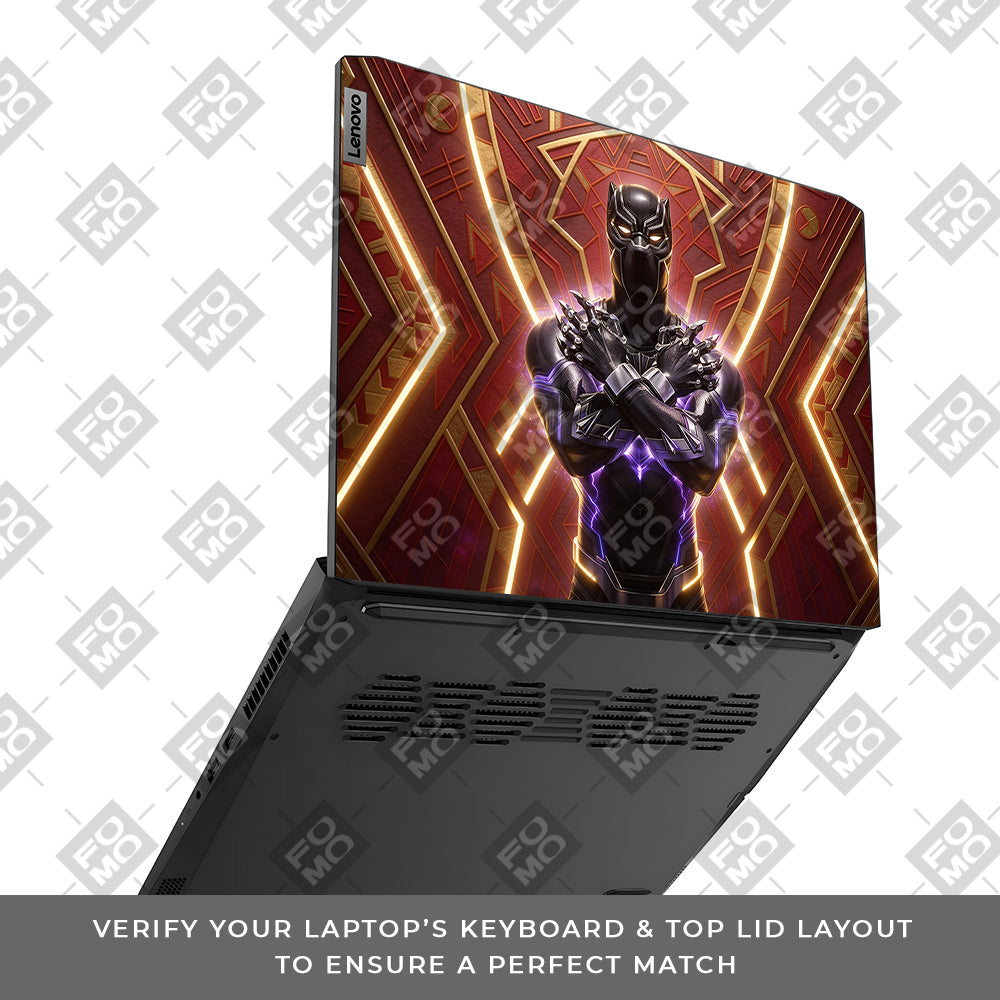 Black Panther Wakanda's King Lenovo IdeaPad Gaming 3 15ACH6 and 15IHU6 3D Laptop Skin