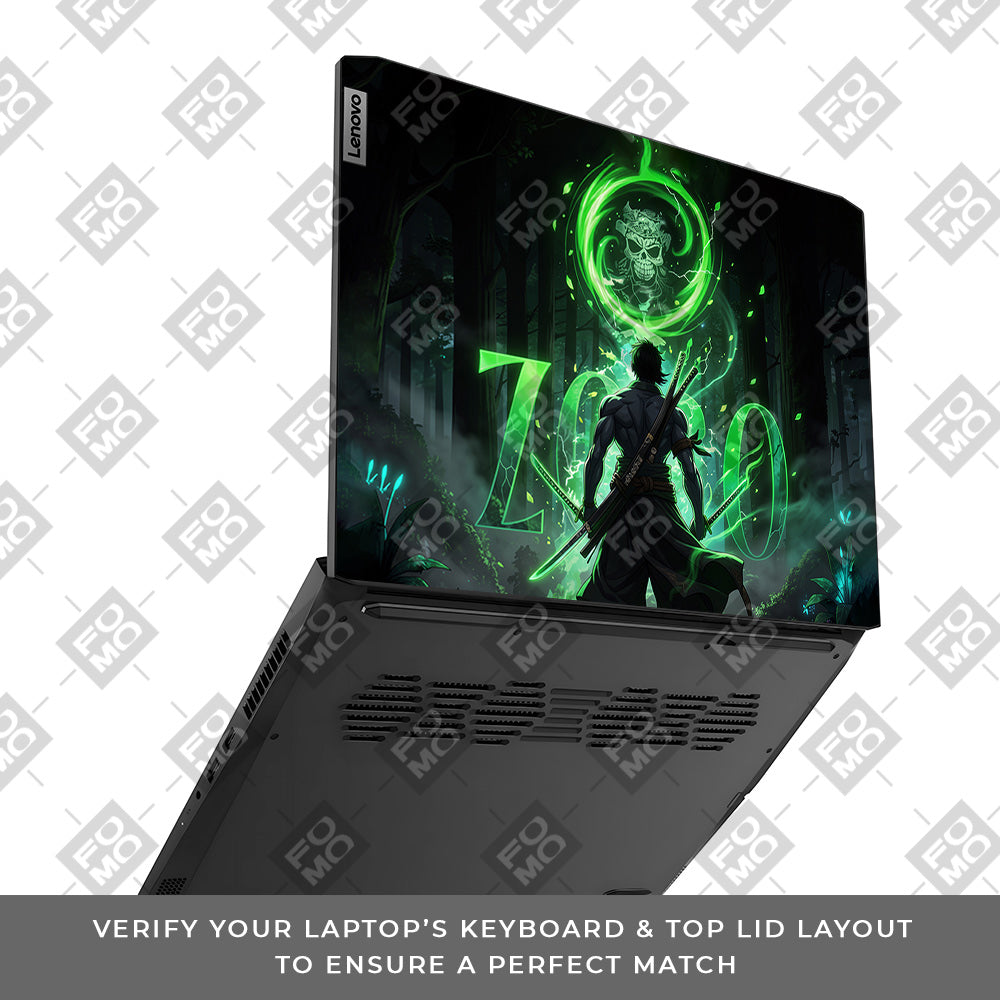 Zoro Green Aura Lenovo IdeaPad Gaming 3 15ACH6 and 15IHU6 Laptop Skin