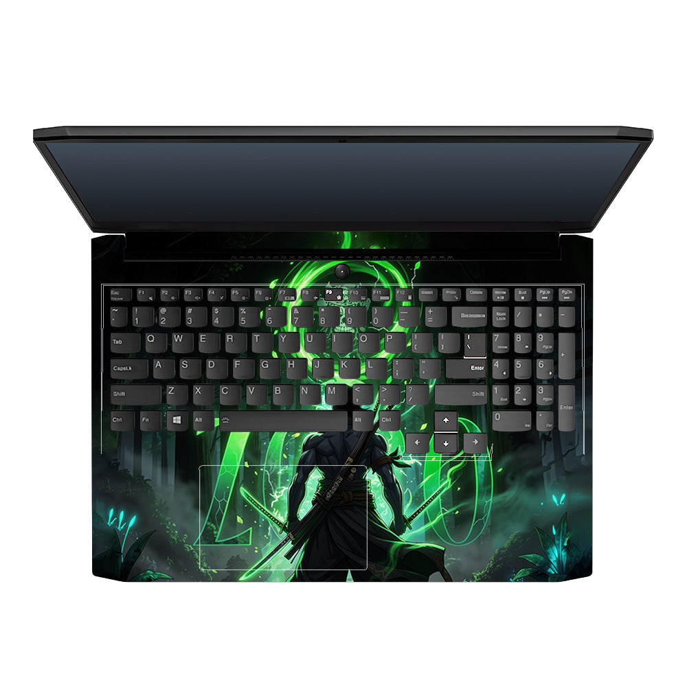 Zoro Green Aura Lenovo IdeaPad Gaming 3 15ACH6 and 15IHU6 Laptop Skin