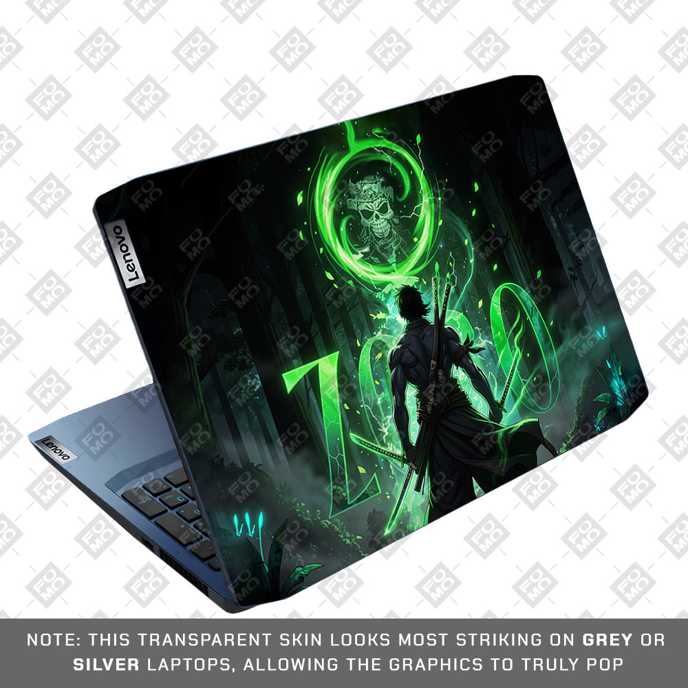 Zoro Green Aura Lenovo IdeaPad Gaming 3 15ARH05 and 15IMH05 Laptop Skin