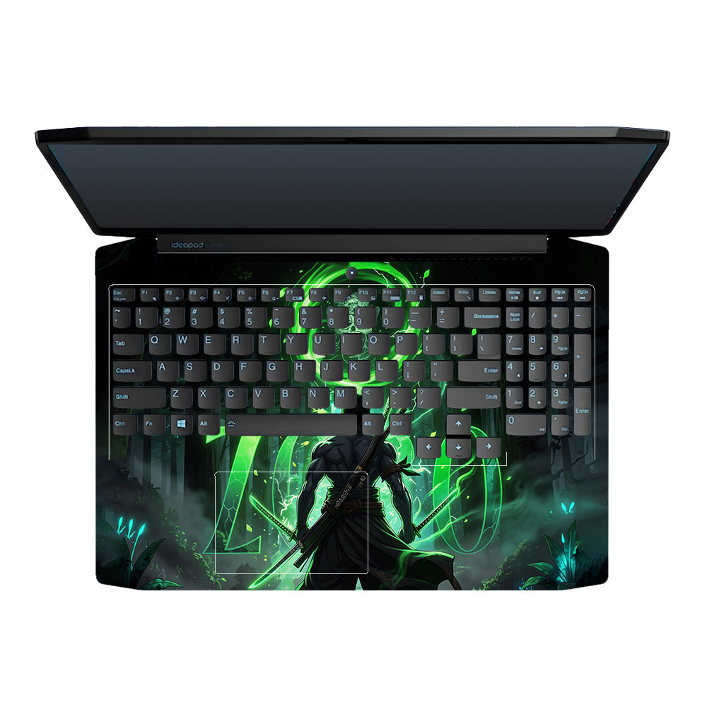 Zoro Green Aura Lenovo IdeaPad Gaming 3 15ARH05 and 15IMH05 Laptop Skin