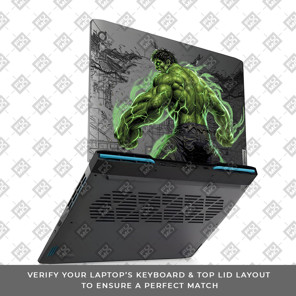 Transparent Hulk Smash Lenovo LOQ 2023 15IRH8, 15APH8 Laptop Skin