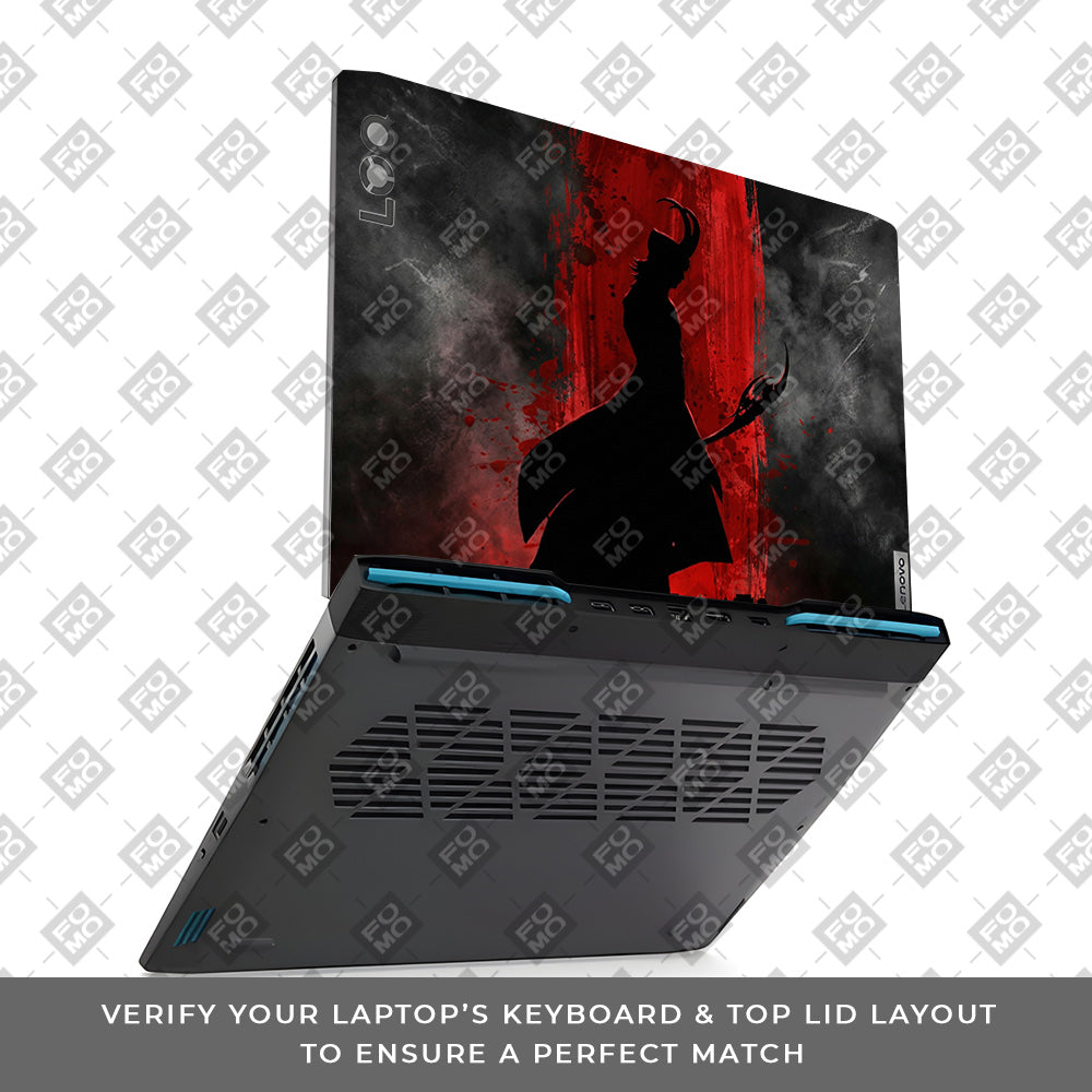 Loki Silhouette Red Strike Lenovo LOQ 2023 15IRH8, 15APH8 Laptop Skin
