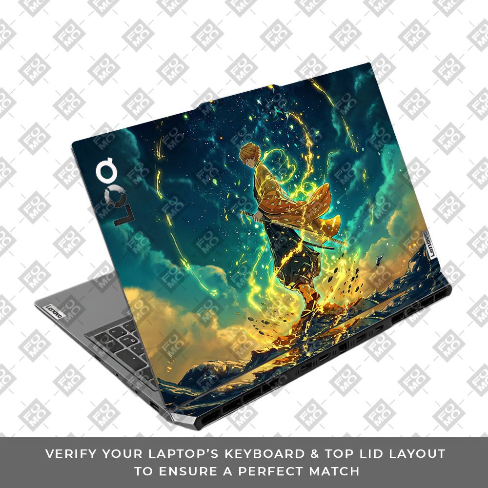 Zenitsu Thunder God Lenovo LOQ 2024, 2025 Laptop Skin