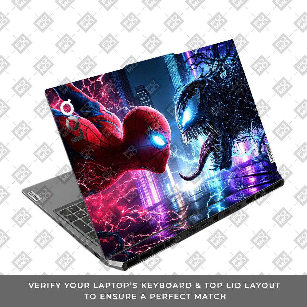 Spiderman vs Venom Showdown Lenovo LOQ 2024, 2025 Laptop Skin