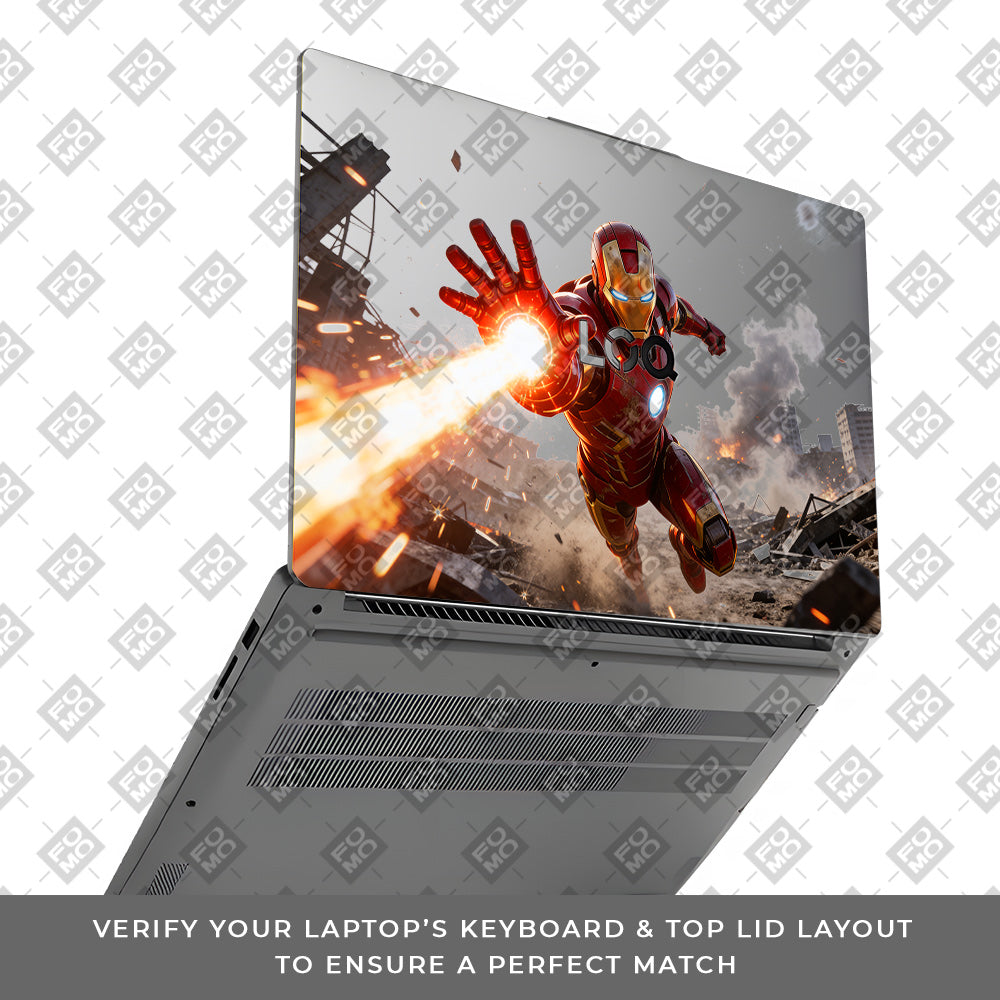 Transparent Iron Fist Lenovo LOQ Essential 15IAX9E Laptop Skin