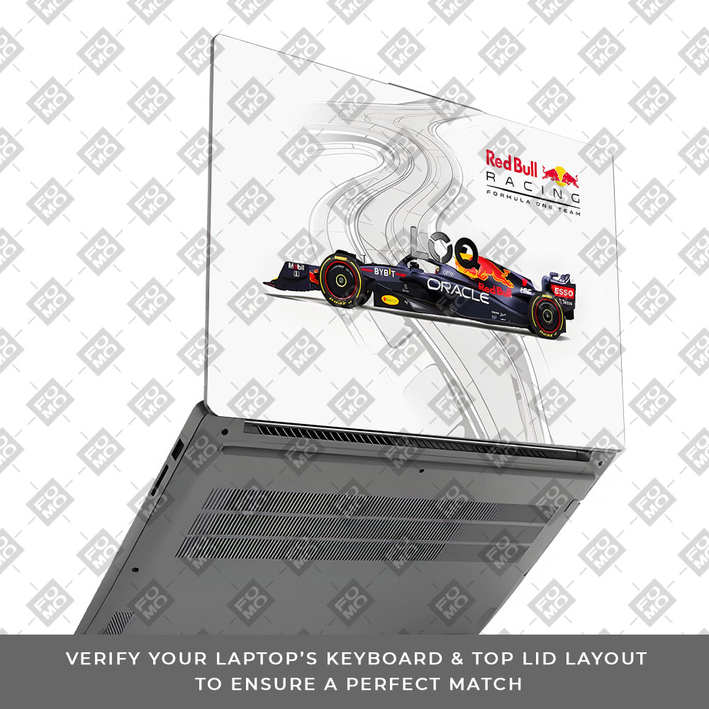 Red Bull Racing in Action Lenovo LOQ Essential 15IAX9E Laptop Skin