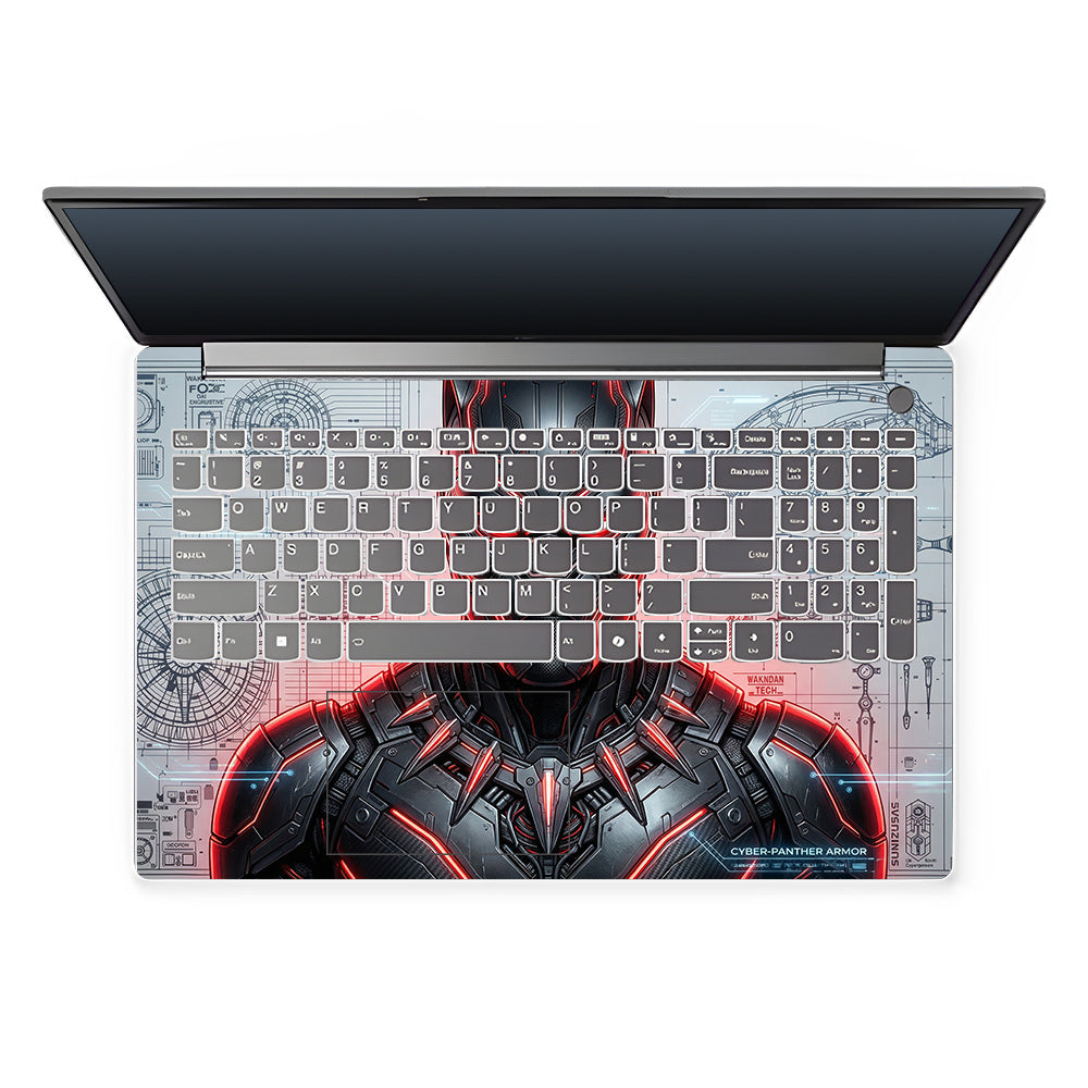 Futuristic Black Panther Lenovo LOQ Essential 15IAX9E 3D Laptop Skin