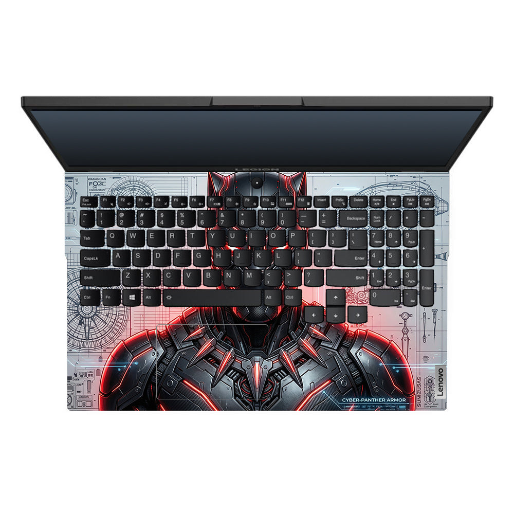 Futuristic Black Panther Lenovo Legion 5 15ARH05 3D Laptop Skin