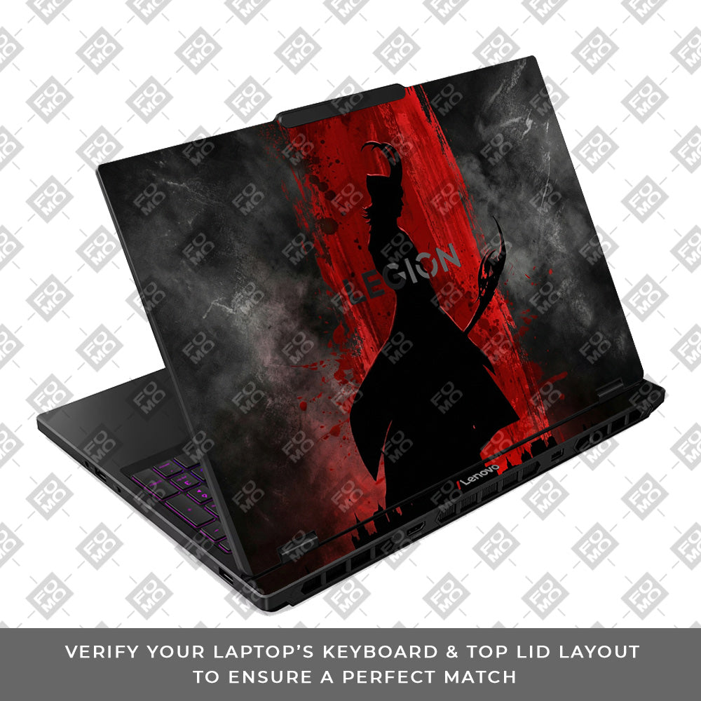 Loki Silhouette Red Strike Lenovo Legion 5 15IRX10 Laptop Skin