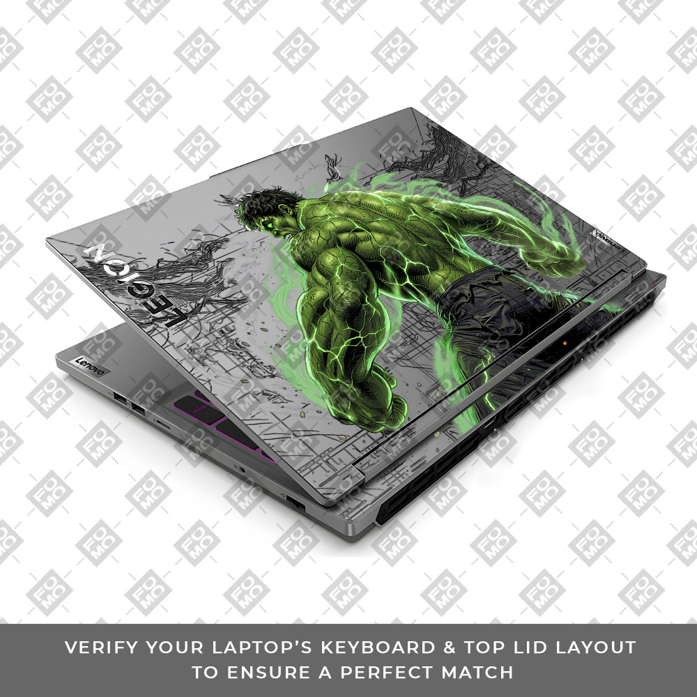 Transparent Hulk Smash Lenovo Legion 5 16IRX9 Laptop Skin