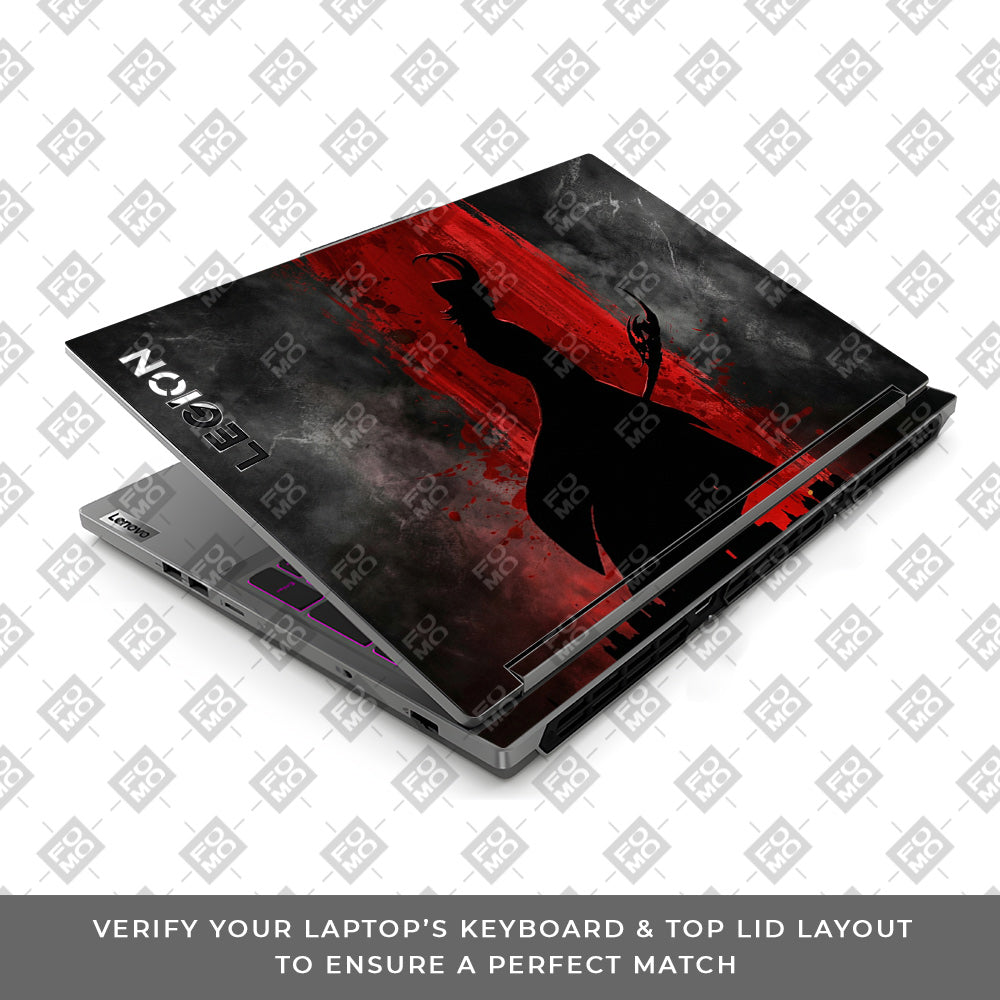 Loki Silhouette Red Strike Lenovo Legion 5 16IRX9 Laptop Skin